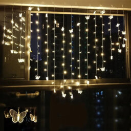 Urbn-Living Yellow - Led Fairy Curtain Lights - Butterfly Design - thumbnail 6
