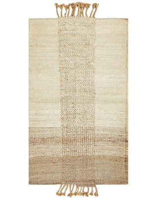 Wyld And Coco Beige Handwoven Jute Rug 80 X 150 Cm Rectangular Tassels - image 1