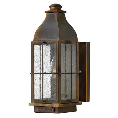 Stylish Outdoor Ip44 Wall Light Sconce With Led E14 Bulb - Sienna Finish