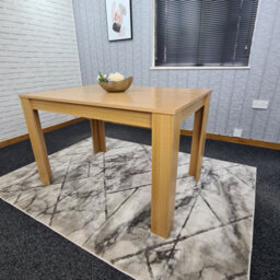 Kosy Koala Modern Wooden Rectangle Oak Effect Kitchen Dining Table (140X80X75Cm) - thumbnail 2