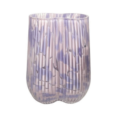 Straits Small Textured Mood Pink Glass Flower Vase 20Cm - image 1