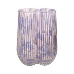 Straits Small Textured Mood Pink Glass Flower Vase 20Cm - thumbnail 1