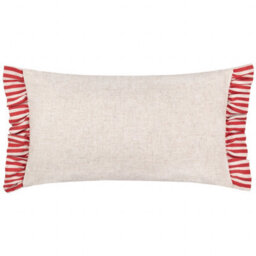 Wylder Tropics Okara Leopards Printed Ruffle  Feather Rich Cushion - thumbnail 2