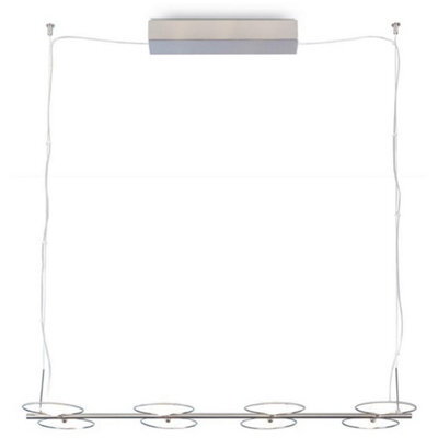 Luminosa Lighting Luminosa Ufo Straight Bar Pendant Ceiling Light Satin Nickel