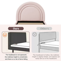 Matteo Pink Velvet Single Bed Frame With Hydraulic Lift Storage & Padded Headboard - 3Ft Children's Upholstered Bed (90X190Cm) - thumbnail 9