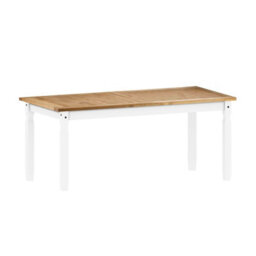 "Mercers Furniture Corona White 6'0"" Dining Table Solid Wood Mexican Pine Wooden Large Kitchen Painted" - thumbnail 3