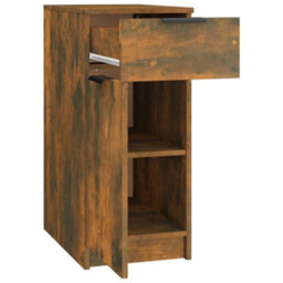 Berkfield Sturdy Desk Cabinet Smoked Oak 33.5X50X75 Cm Engineered Wood - thumbnail 6