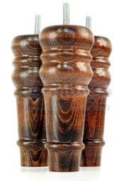 L&F 4 Replacement Furniture Feet Chestnut Wash Turned Wooden Legs 165mm High Settee Chairs Sofas Footstools M10 (10mm) Tsp2071 - thumbnail 5