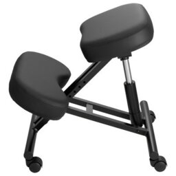 Vevor Ergonomic Kneeling Chair With Wheels, Mobile X-Shaped Posture Knee Chair With Adjustable Height, Black Color - thumbnail 1