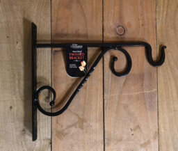 Samuel Alexander Tom Chambers Heavy Duty Handcrafted Metal 35Cm Black Twisted Wall Bracket Hook For Garden Patio Hanging Basket Planter Bird Feeder - thumbnail 3