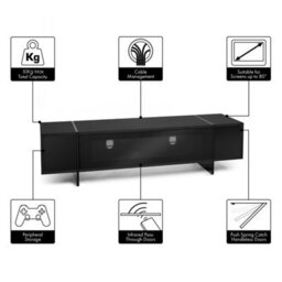 "Avf Edge 1.6M Tv Stand With Drop Door, For Tvs Up To 80"" - Black" - thumbnail 4