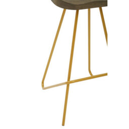 Orsina Gold Metal Frame Bar Stool, Sleek And Sturdy Kitchen Stool With Footrest, Contemporary Stool For Bar Counter - thumbnail 9