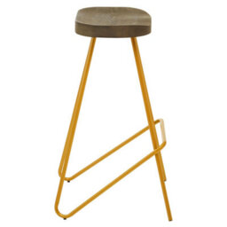 Orsina Gold Metal Frame Bar Stool, Sleek And Sturdy Kitchen Stool With Footrest, Contemporary Stool For Bar Counter - thumbnail 3