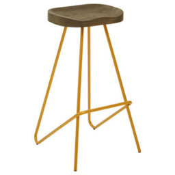 Orsina Gold Metal Frame Bar Stool, Sleek And Sturdy Kitchen Stool With Footrest, Contemporary Stool For Bar Counter - thumbnail 2