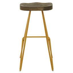 Orsina Gold Metal Frame Bar Stool, Sleek And Sturdy Kitchen Stool With Footrest, Contemporary Stool For Bar Counter - thumbnail 4