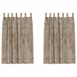 Berkfield Curtain With Curtains 2 Pcs Champagne 175 X 140 Cm Velvet - thumbnail 2