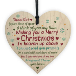Red Ocean Memorial Christmas Tree Decoration Bauble Xmas Gift Wooden Hanging Sign Rememberance Plaque Ornament - thumbnail 1