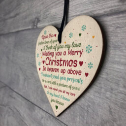Red Ocean Memorial Christmas Tree Decoration Bauble Xmas Gift Wooden Hanging Sign Rememberance Plaque Ornament - thumbnail 7