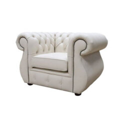 Chesterfield Original Club Chair Shelly Almond Real Leather In Kimberley Style - thumbnail 3