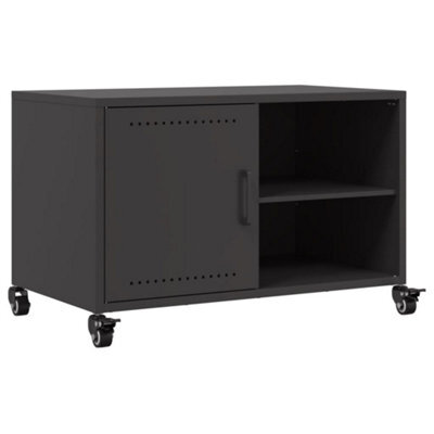 Berkfield Durable Tv Cabinet Black 68X39X43.5 Cm Steel - image 1