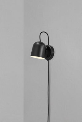 Nordlux Angle Metal Wall Light Magnetic Head Black,plug In Or Mains - image 1