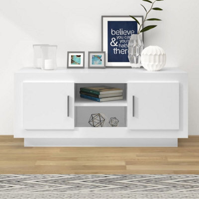 Walplus Tv Cabinet White 102X35X45 Cm Engineered Wood - image 1