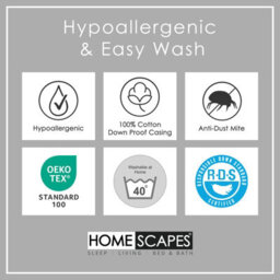 Homescapes Goose Feather And Down 4.5 Tog Single Size Summer Duvet - thumbnail 7