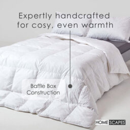 Homescapes Goose Feather And Down 4.5 Tog Single Size Summer Duvet - thumbnail 6