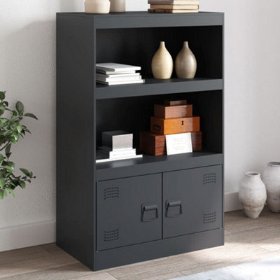 Berkfield Sideboard Anthracite 67X39X107 Cm Steel - image 1