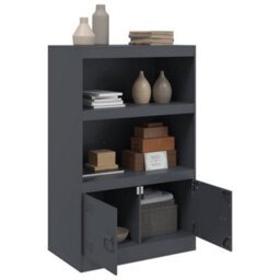 Berkfield Sideboard Anthracite 67X39X107 Cm Steel - thumbnail 4