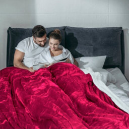 Ehc Warm & Soft Sherpa Flannel Fleece Microfiber Blanket, Double Bed, Wine - 150 Cm X 200 Cm - thumbnail 3