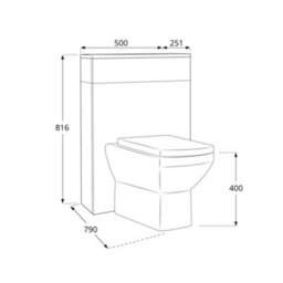 Homestylestore 1050mm Concrete Grey Bathroom Combination Vanity Wc Unit With Toilet And Chrome Bar Handle - thumbnail 5