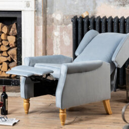Barksdale Recliner Armchair - Light Blue - thumbnail 3