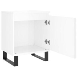 Berkfield Bedside Cabinets 2 Pcs High Gloss White 40X30X50 Cm Engineered Wood - thumbnail 6