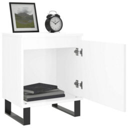 Berkfield Bedside Cabinets 2 Pcs High Gloss White 40X30X50 Cm Engineered Wood - thumbnail 4