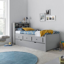 Bedmaster Venus Grey Guest Bed With Drawers And Trundle With Pocket Mattresses - thumbnail 5