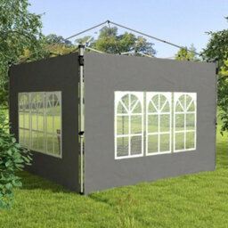 Outsunny Gazebo Side Panels For 3X3(M) Or 3X4M Pop Up Gazebo, Dark Grey - thumbnail 9
