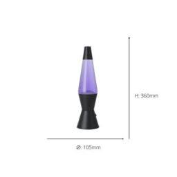 Eglo Best Choice Lava Led Table Lava Lamp, Black & Violet - thumbnail 4