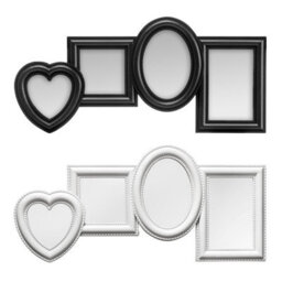 Orsina Luxe 4 Photo Black Plastic Photo Frame,multi-Frame For Wall Decor,unique 4 Distinct Layouts Poster Frame - thumbnail 2