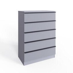 Fwstyle Dark Grey 5 Drawer Chest Of Drawers Ripple Effect - thumbnail 2