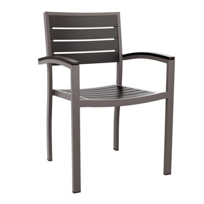 Littlewood Arm Chair - Black - Frame Grey 7012 - image 1