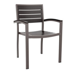 Littlewood Arm Chair - Black - Frame Grey 7012 - thumbnail 2