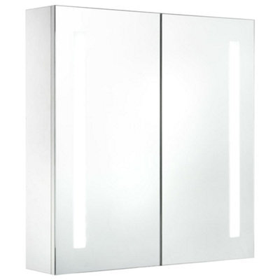 Berkfield Stylish Led Bathroom Mirror Cabinet 60X14X62 Cm - image 1