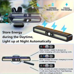 4 Pack Solar Powered Pir Motion Sensor Wall Lights 36 Led Outdoor Garden - thumbnail 4