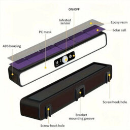 4 Pack Solar Powered Pir Motion Sensor Wall Lights 36 Led Outdoor Garden - thumbnail 5