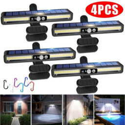 4 Pack Solar Powered Pir Motion Sensor Wall Lights 36 Led Outdoor Garden - thumbnail 1