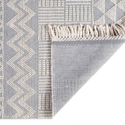 Ivory Kilim Geometric Luxurious Modern Wool Moroccan Wool Hand Made Rug For Dining Room Bedroom & Living Room-200Cm X 280Cm - thumbnail 6