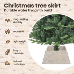 Vidaxl Christmas Tree Collar White 60 X 60 X 28 Cm Water Hyacinth - thumbnail 7