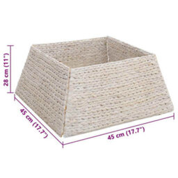 Vidaxl Christmas Tree Collar White 60 X 60 X 28 Cm Water Hyacinth - thumbnail 3