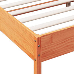 Berkfield Bed Frame Without Mattress Wax Brown 135X190 Cm Double Solid Wood Pine - thumbnail 7